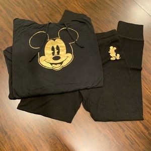 Black & Gold Mickey Mouse Track Suit